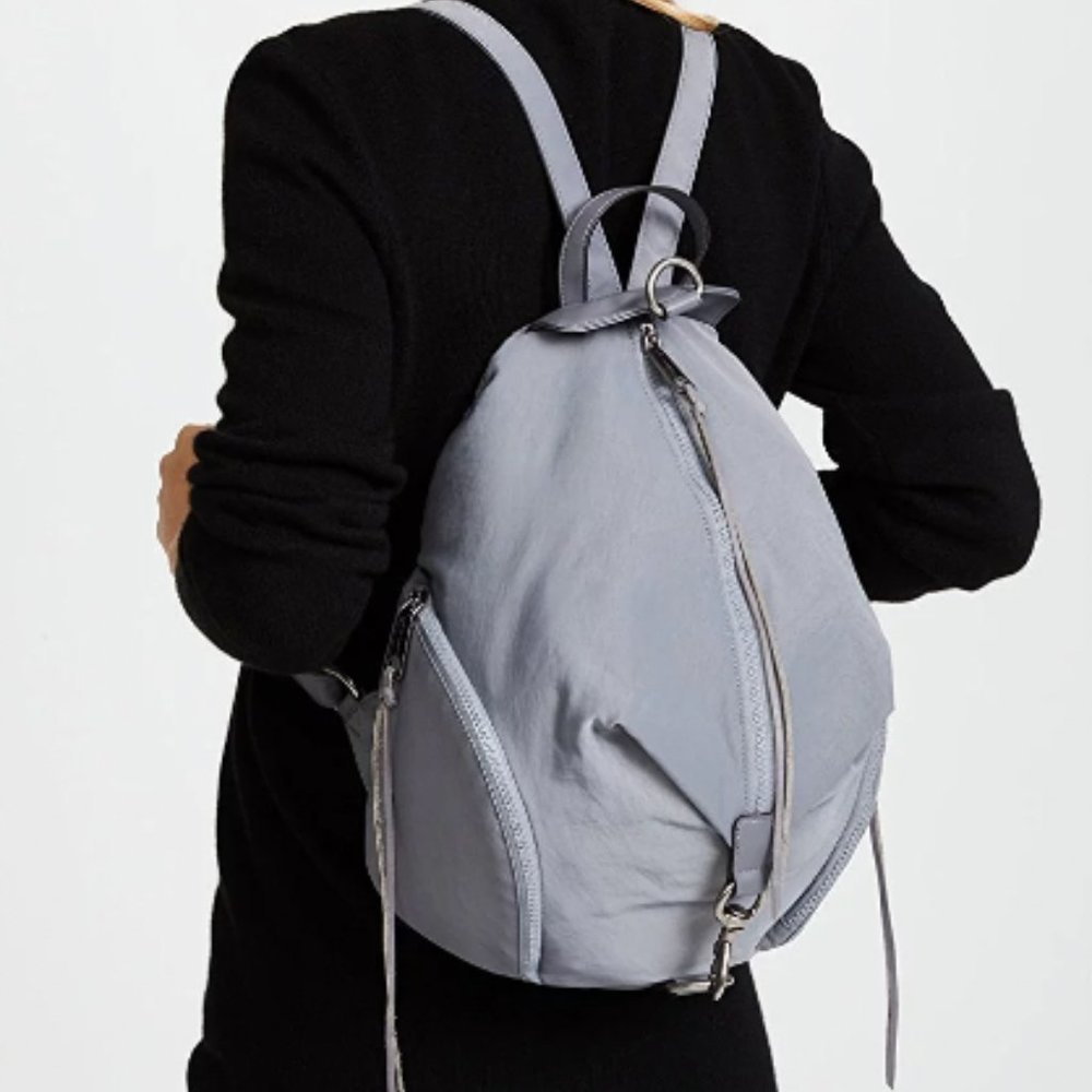 Rebecca Minkoff Nylon Backpack with Fringe Trim Zippers